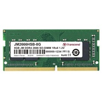 SODIMM DDR4 8GB 2666MHz TRANSCEND 1Rx8 1Gx8 CL19 1.2V JM2666HSB-8G
