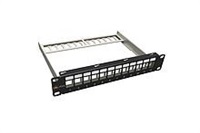 Solarix 10" modulární neosazený patch panel Solarix 12 portů 1U SX12M-0-STP-BK-UNI-N-10 24000110