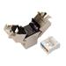 Solarix 10G keystone Solarix CAT6A STP RJ45 černý samořezný SXKJ-10G-STP-BK-SA