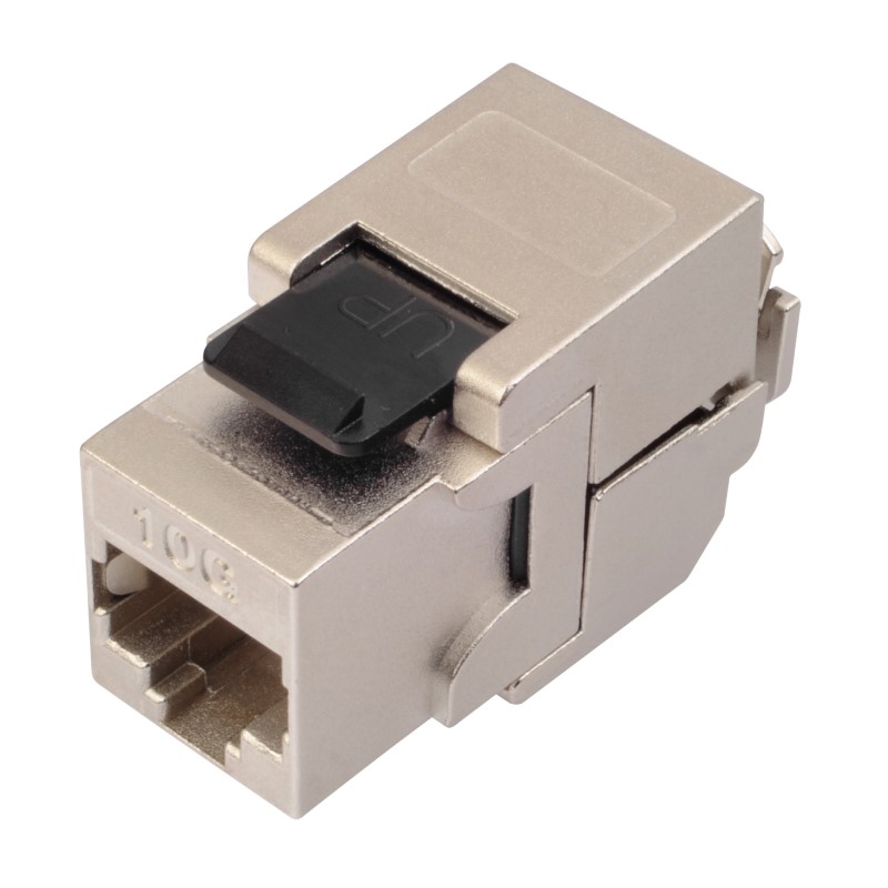 Solarix 10G keystone Solarix CAT6A STP RJ45 černý samořezný SXKJ-10G-STP-BK-SA