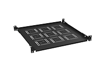 Solarix 19" polica pevna, 1U, 450mm, cierna, uchyt na predna a zadne listy 80192451