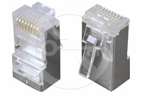 Solarix Konektor RJ45 CAT6 STP 8p8c tieneny skladany na lanko / 100 ks KRJ45/6SH