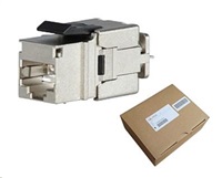 Solarix MULTIPACK 24 ks - 10G rychlozařezávací keystone CAT6A STP černý SXKJ-10G-STP-BK-NA 25286913