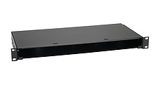 Solarix optická vana 19" s výsuvnou policí uzavíratelná klapkami 1U BK FOS2-1U-B 86010313