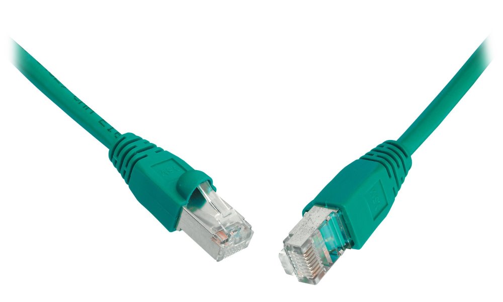 Solarix Patch kabel CAT5E SFTP PVC 5m zelený snag-proof C5E-315GR-5MB 28450509