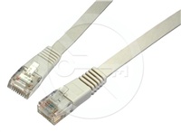 Solarix Patch kábel plochý CAT5E, UTP, LSOH, 2m, šedý, non-snag-proof