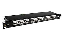 Solarix - Patch panel se správou kabelů - RJ-45 X 24 - černá - 1U SX24-6-STP-BK