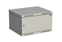 Solarix Rozvaděč nástěnný SENSA 6U 500mm, dveře plech, RAL 7035, SENSA-6U-65-21-G 83000180