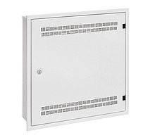 Solarix Rozvaděč SOHO LC-18 do zdi s lištami 2U, 4U a 11U, 550x550 bílá RAL9003 s rámečkem k zazdění 86000562