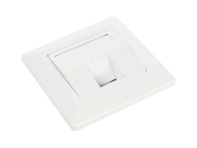 Solarix SX9-1-0-WH - Zásuvka pro podomítkovou instalaci - bílá - 1 souprava - 1 port