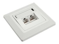 Solarix SX9-2-6-UTP-WH - Zásuvka pro podomítkovou instalaci - CAT 6 - UTP - RJ-45 X 2 - bílá 23100093