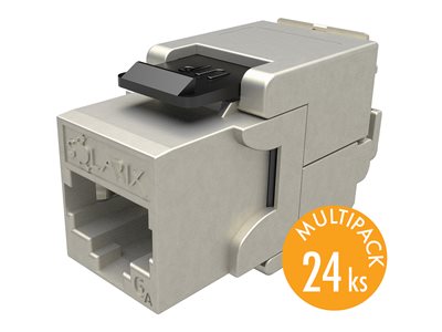 Solarix SXKJ-10G-STP-BK-SA - Modul - samořezný, úroveň komponentu a certifikace 4PPoE - CAT 6a - ST 25286912