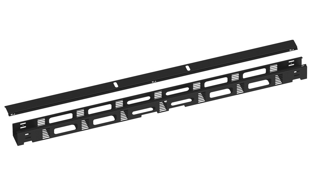 SOLARIX Vertikální vyvazovací žlab 42U kovový s krytem, BK, VVZ-K-42-B 86033062