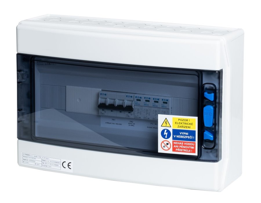 Solarmi AC32N0 osazený rozvaděč pro fotovoltaiku, jističe, chránič, N0, 3f, 32A R-FVE-AC-32-N0 IKA