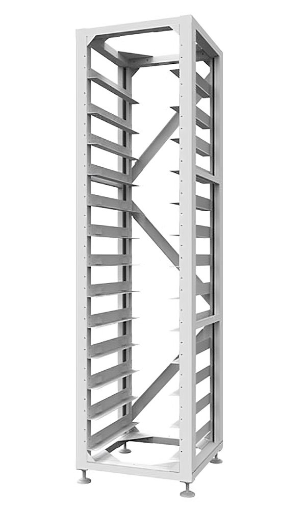 Solarmi racková skříň 19" bez dveří a boků pro sestavy BOS-G, HV, velká BOS-G-H/L