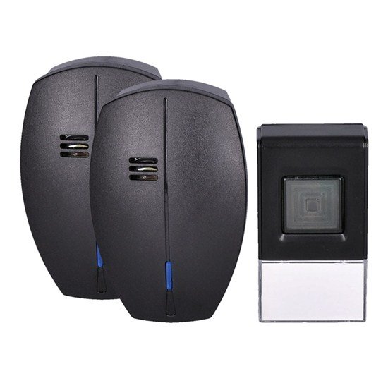 Solight 2x bezdrôtový zvonček, do zásuvky, 120m, čierny 1L56BDZ