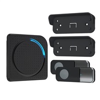 Solight bezdrátový zvonek, 2 tlačítka, do zásuvky, 200m, černý, learning code 1L67BDT