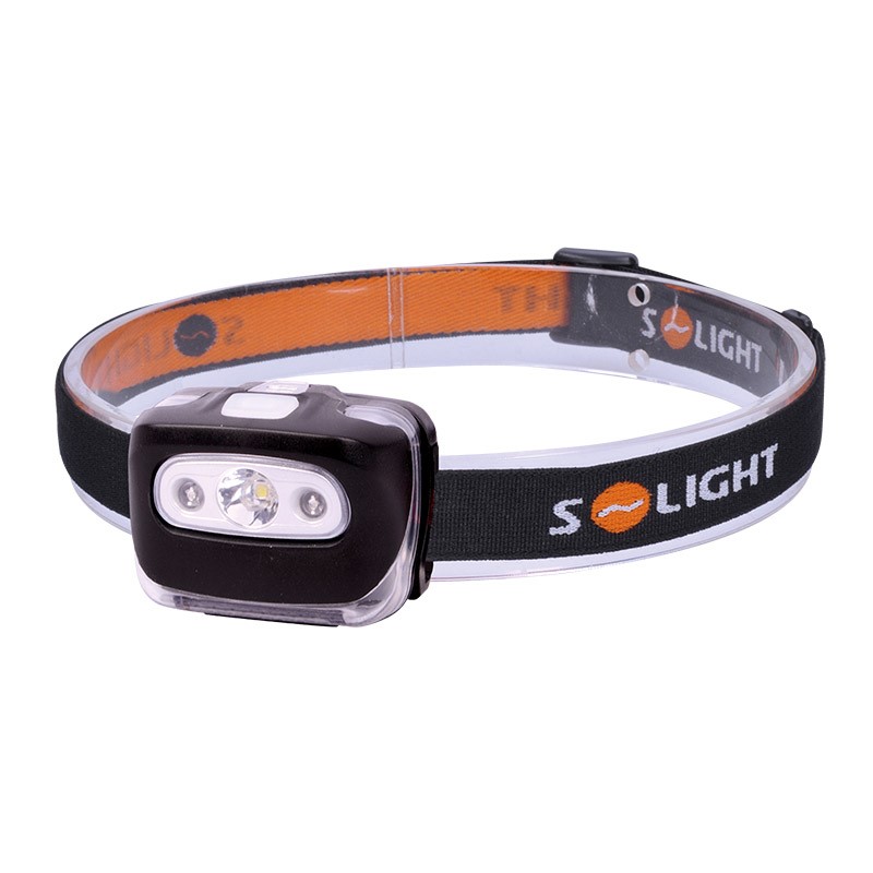 Solight čelová LED svietidlo, 3W + červené svetlo, 3x AAA WH27