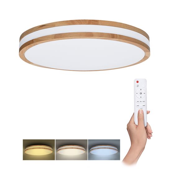 Solight LED osvetlenie s diaľkovým ovládačom Woody, 60W, 4200lm, 50cm, zmena chromatickosti, stmievateľné WO8008