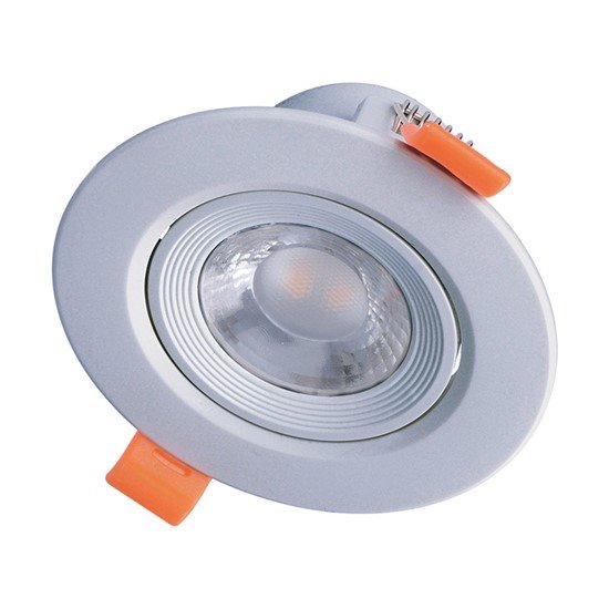 Solight LED podhľadové svietidlo bodové, 9W, 720lm, 3000K, okrúhle, strieborné WD216