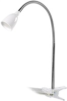 Solight LED stolná lampička, 2,5W, 3000K, clip, biela farba WO33-W