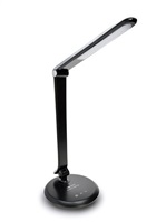 Solight LED stolná lampička dotyková, 8W, plynulá regulácia jasu, 5300K, šedočierna farba WO31-B