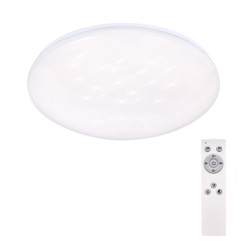 Solight LED stropné svetlo Star, okrúhle, 24W, 1440lm, diaľkové ovládanie, 37cm WO763