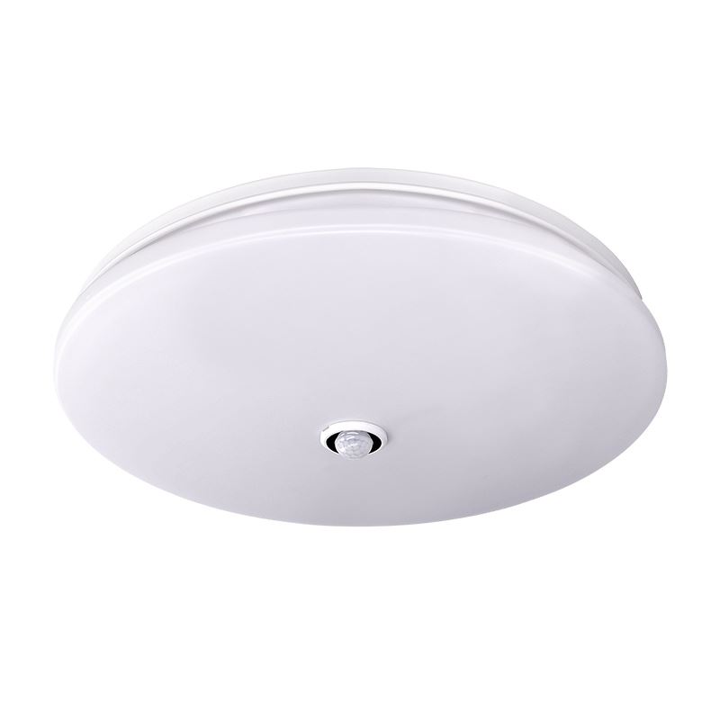 Solight LED stropní svietidlo PLAIN s PIR senzorom, 18W, 1260lm, 3000K, okrúhle, 33cm WO776