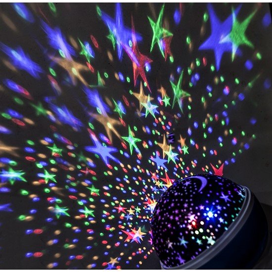 Solight LED vianočná projekčná guľa, multicolor, 9 režimov, otáčanie, USB, 4x AAA 1V220