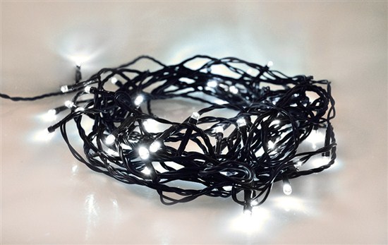 Solight LED vonkajšia vánočná reťaz, 100 LED, 10m, prívod 3m, 8 funkcií, časovač, IP44, teplá biela 1V101-WW