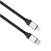 Solight magnetický USB-C/Lightning kabel, USB-C konektor - Lightning konektor, 1m SSC2201
