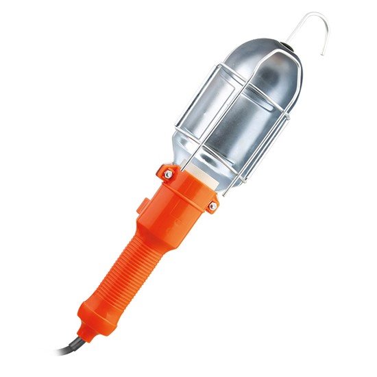 Solight montážna lampa, E27, AC 230V, 5m, oranžová s kovovou mriežkou WM18