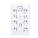 Solight prepäťová ochrana, 8z, USB A+C, 2m, biela PO80