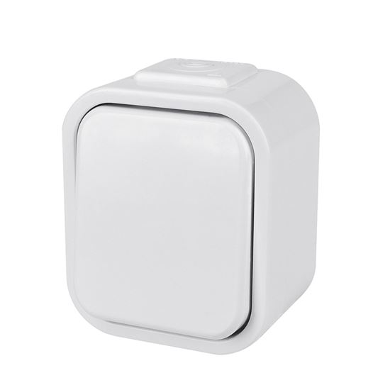 Solight vypínač do vlhka, jednopólový, biely 5D01