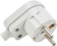 Solight zástrčka lomená, IP20, biela