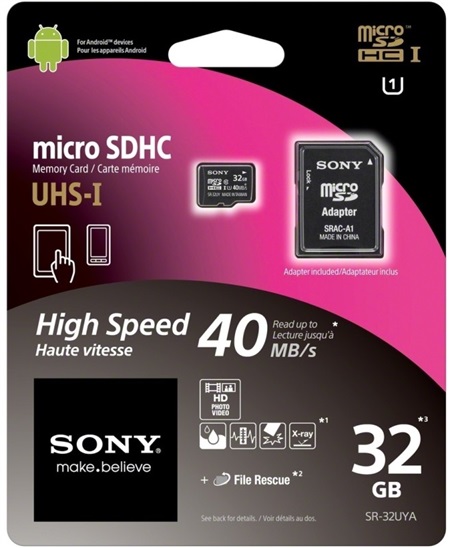 Sony Micro SD karta SR32UYA,class10 až 40MB/s,32GB
