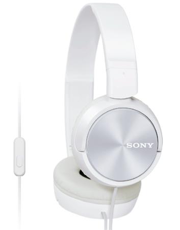 SONY sluchátka MDR-ZX310AP, handsfree, bílé MDRZX310APW.CE7