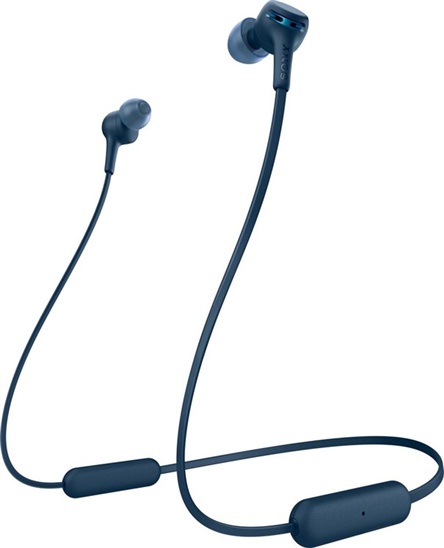 Sony WIXB400, Bluetooth bezdrátová sluchátka do uší, Extra Bass, modrá 4548736101265
