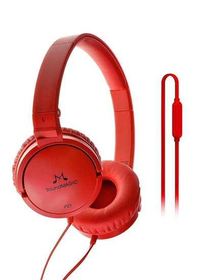 SoundMAGIC P21S headset, červená 6949379000911