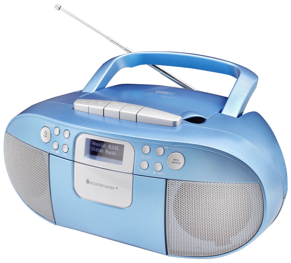 Soundmaster SCD7800BL/ DAB+/ FM/ Kazeta/ CD/ MP3/ LCD/ RDS/ USB/ AUX IN/ Modrý