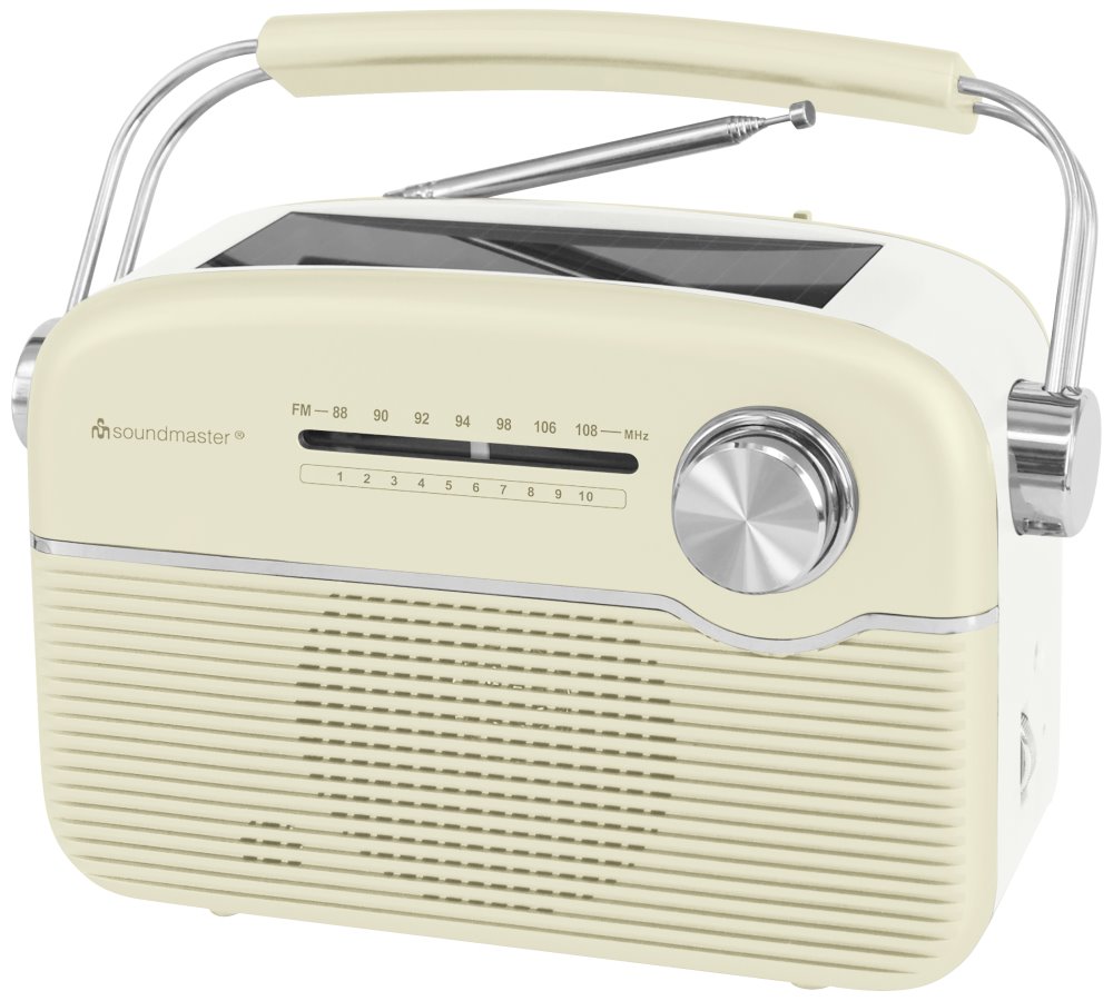 Soundmaster TR480BE rádio/ FM/ UKW/ Solární panel/ Baterie/ Bílé