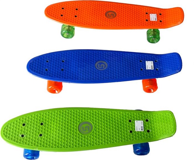 SPARTAN Skateboard Plast 24,5 ORANŽOVÁ 8717502374097