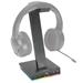 Speedlink Excello Illuminated Headset Stand, 3-Port USB 2.0 Hub, integrated Soundcard, black SL-800910-BK