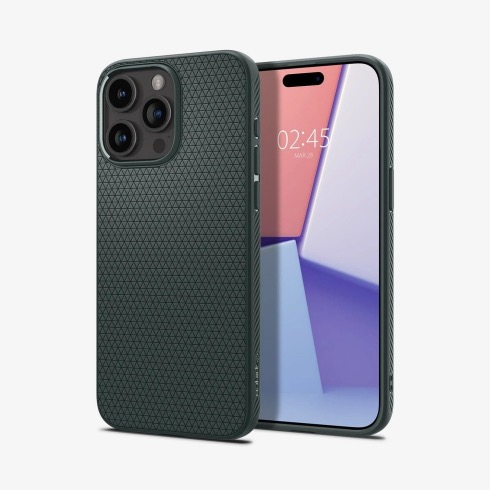 Spigen kryt Liquid Air pre iPhone 15 Pro - Abyss Green ACS06706