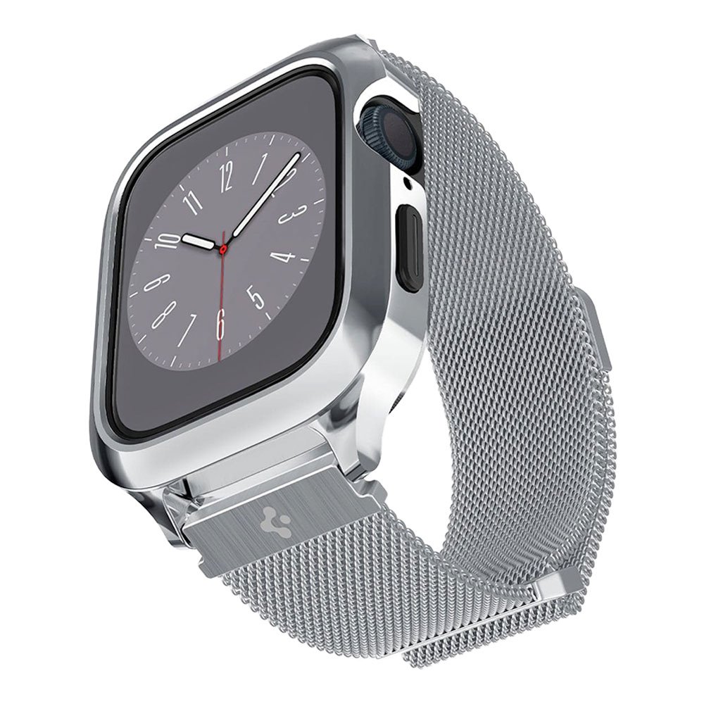 Spigen kryt Metal Fit Pro pre Apple Watch 7/8/9 45mm - Silver ACS04584
