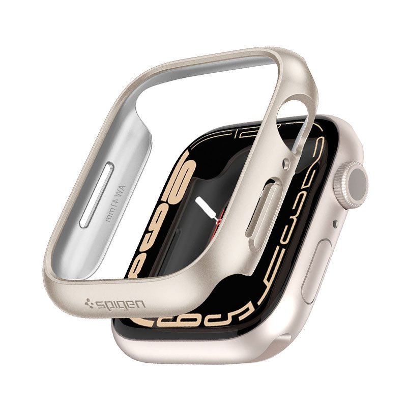 Spigen kryt Thin Fit pre Apple Watch 7 41mm - Starlight ACS04185