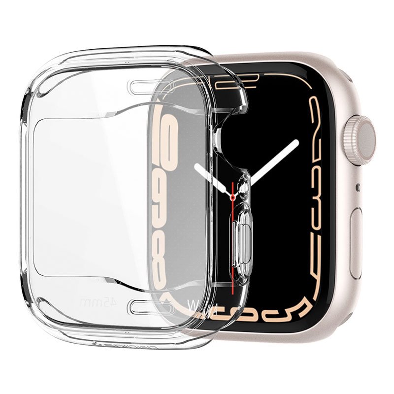 Spigen kryt Ultra Hybrid pre Apple Watch 7 45mm - Crystal Clear ACS04180
