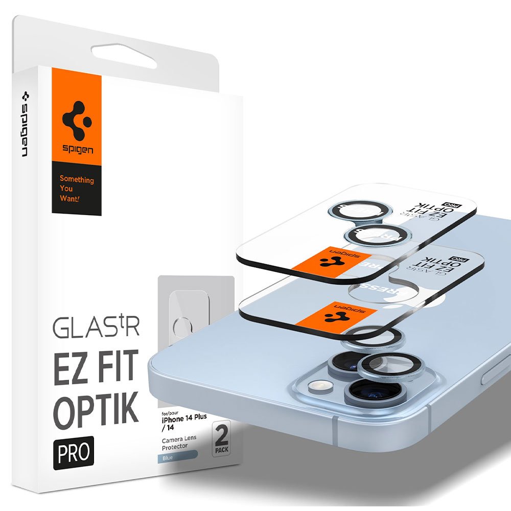 Spigen Optik Pro Lens Protector pre iPhone 15/15 Plus - Blue AGL07166
