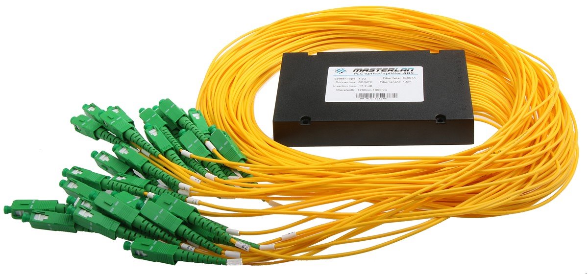 Splitter PLC optický -1x32, 1260-1650nm, ABS box, SC/APC, 1,5m 52752107