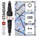 Standard LED spojovacia vianočná reťaz, 10 m, vonkajšia aj vnútorná, modrá, časovač 8592920094860